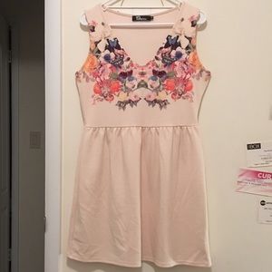 Pink floral dress
